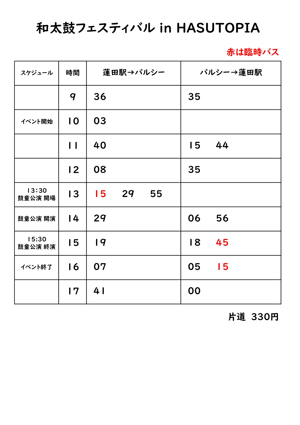 時刻表
